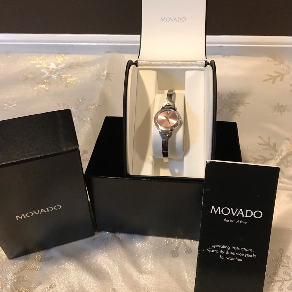 Movado pink watch